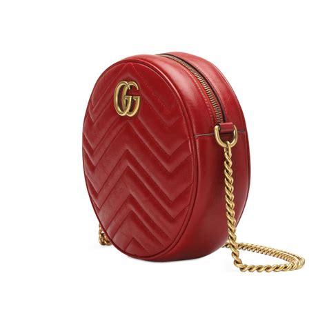 gucci marmont round with red trim|red gucci marmont bag.